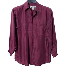 Who's There Womens Vintage Silk Shirt Size S